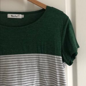 Color block striped tee